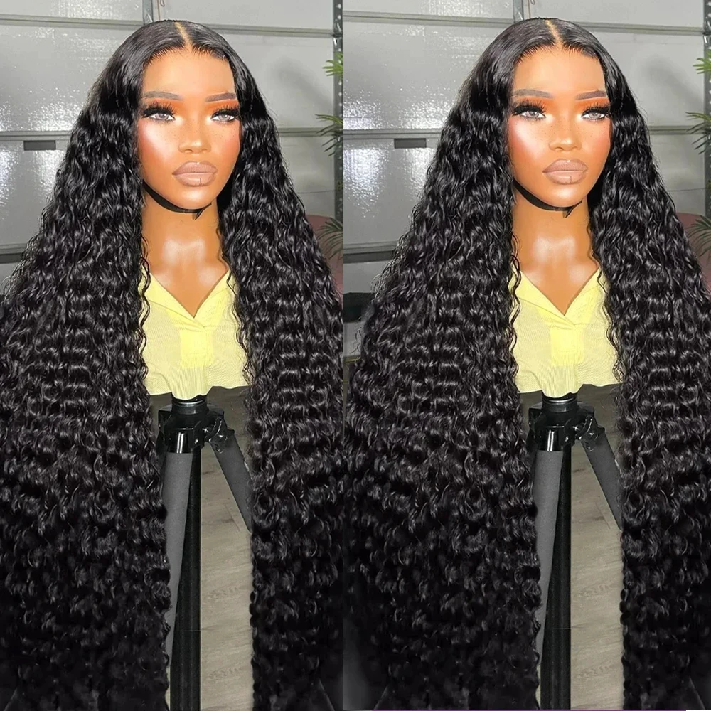 

Deep Wave Frontal Wig 13x6 HD Lace 30 34 Inch Curly Lace Front Human Hair Wigs For Women Brazilian Wet And Wavy Water Lace Wig