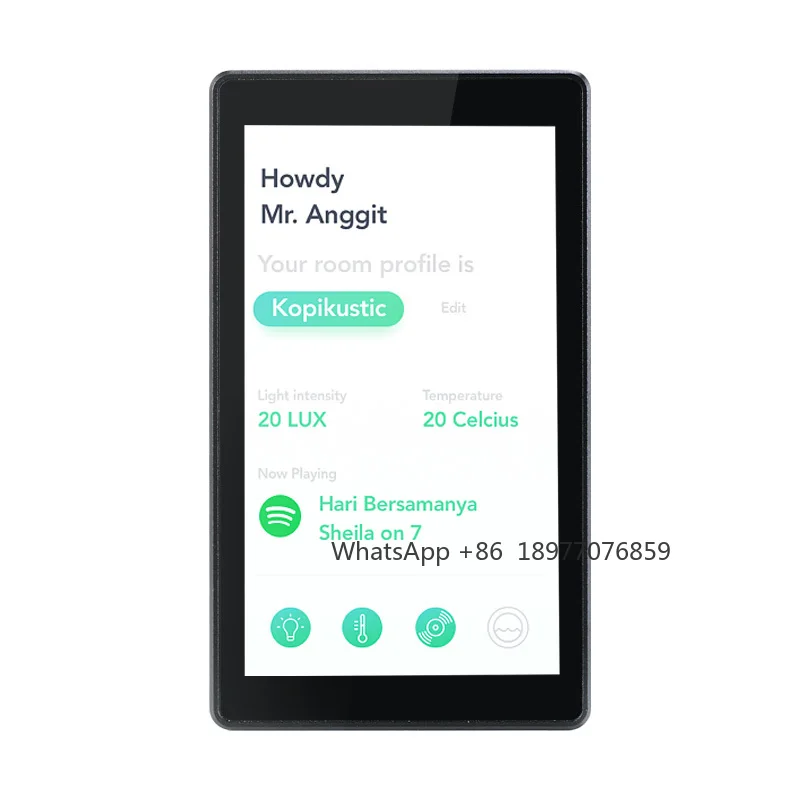 2025 Sunworld YC-SM55P Smart Home Control4 Tuya Loxone Tablet 5.5 بوصة مرحل مثبت على الحائط Android Tablet Poe