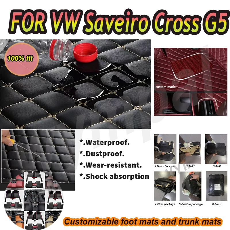 

LUXURY автомобильные коврики на заказ для VW Saveiro Cross G5 5U 2009 ~ 2017, роскошные кожаные коврики