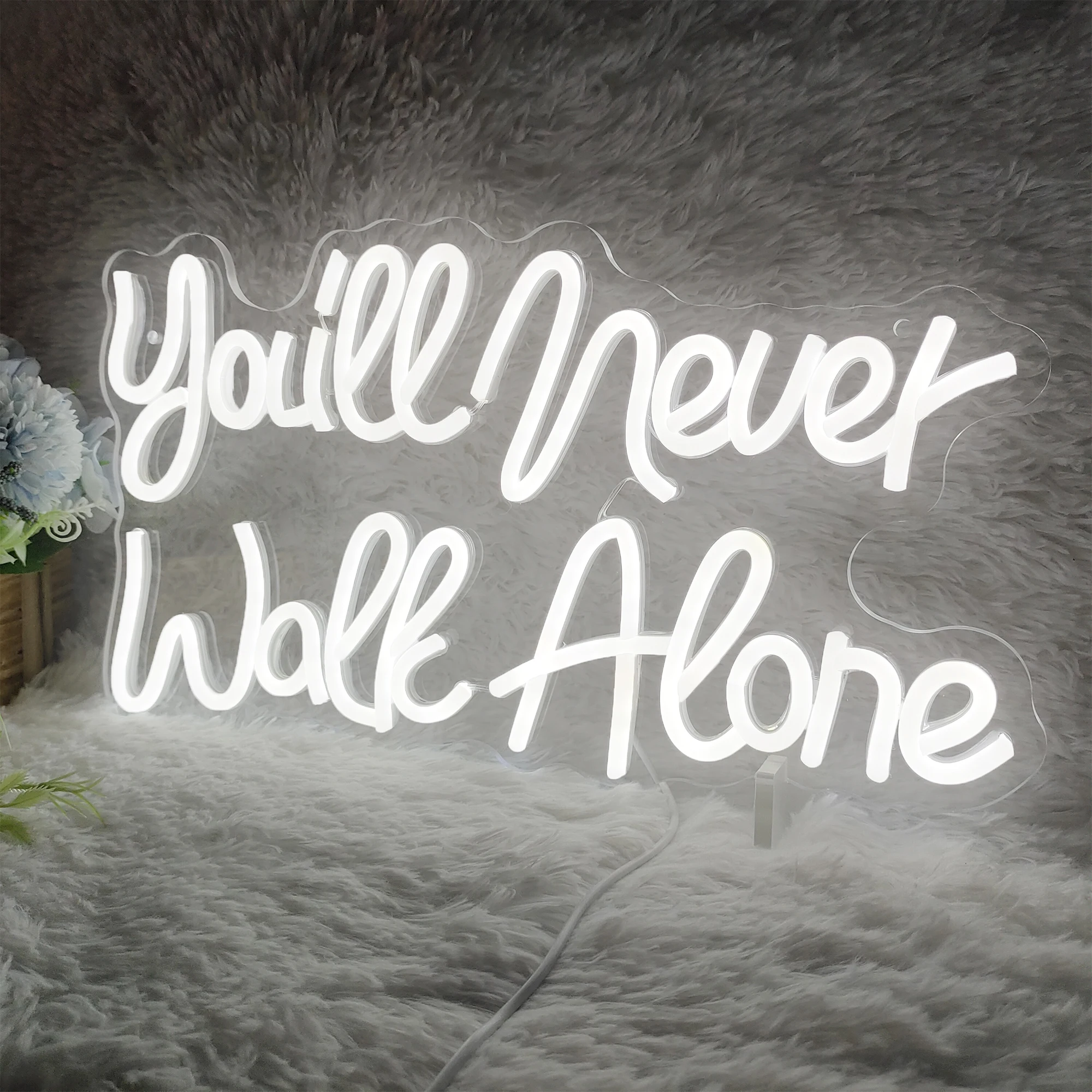 You'll Never Walk Alone Neon Light Sign Custom Wall Lamp Room Bedroom Bar Shop Decoration Luminous Signs Design Wall Art Gift