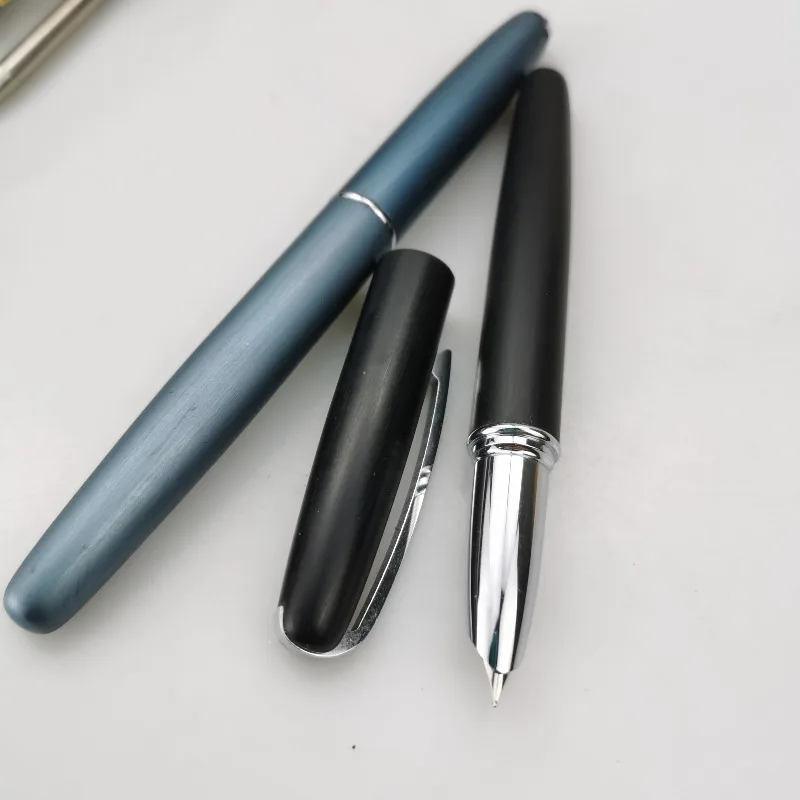 

Full Metal Wire Drawing Process Fountain Pen Rotating Ink Absorber 2.6mm Large-sized Ink Pen Professional Stationery Calligraphy