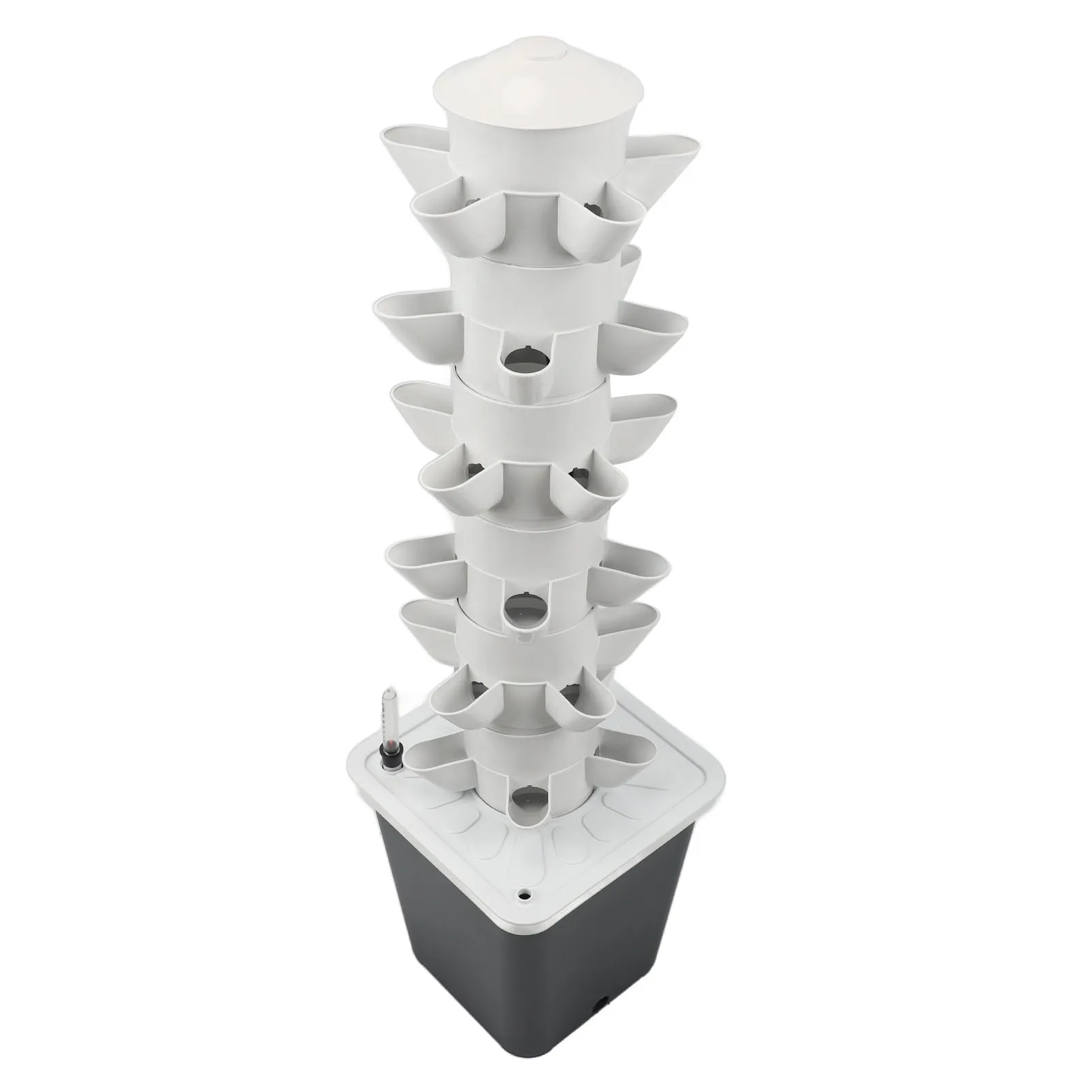 

Professional Hydroponics Tower White 30 Hole Plant Vertical Tower Hydroponic Planting System with 20L Water Tank for Vegetable