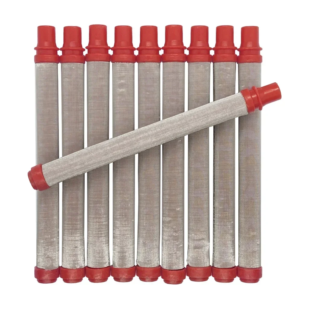 Topspray 200 Mesh (Red) Airless Spray Gun Filter for Wag-ner Airless Spray Gun(10 PCS, 200 Mesh, Red)