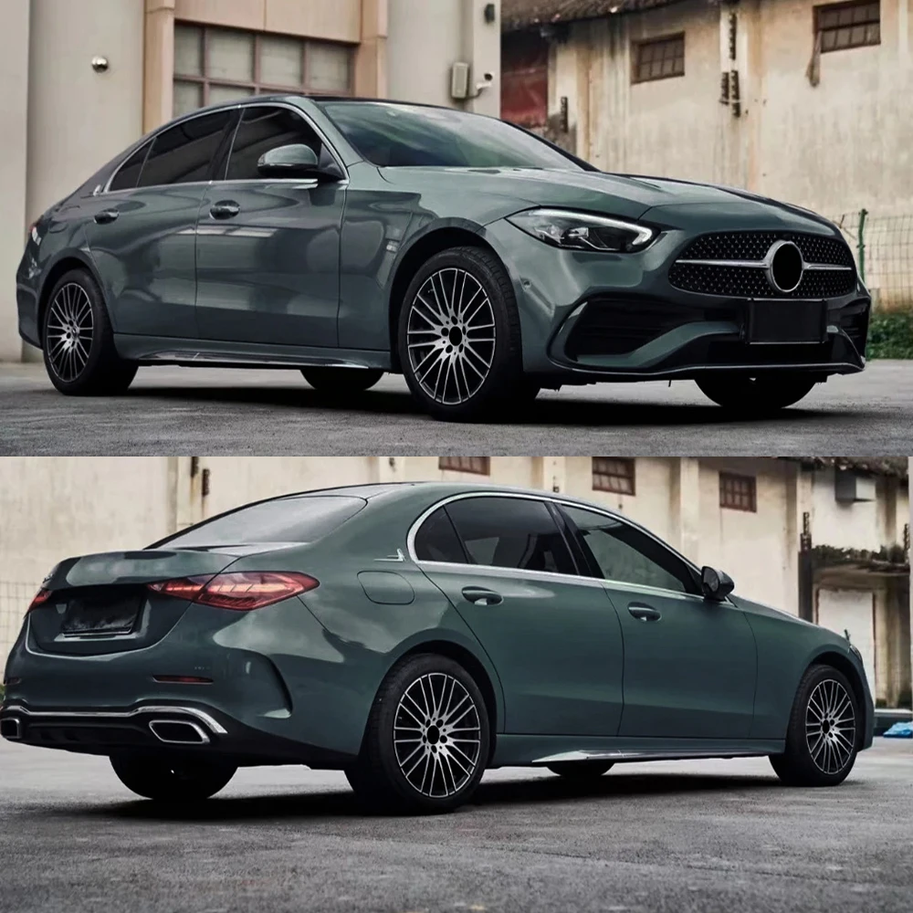 PET الأوكالبتوس الأخضر ملصقات السيارات البلاستيكية سيارة التفاف الفينيل اكسسوارات للمركبات غطاء فيلم السيارة التفاف احباط لاصقة تزيين #2