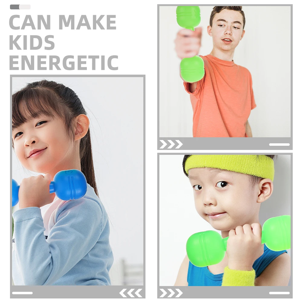 

4pcs Audio Dumbbell Kids Gym Equipment PVC Safety Baby Toy Sound Morning Exercise Fitness Hand Weights Set