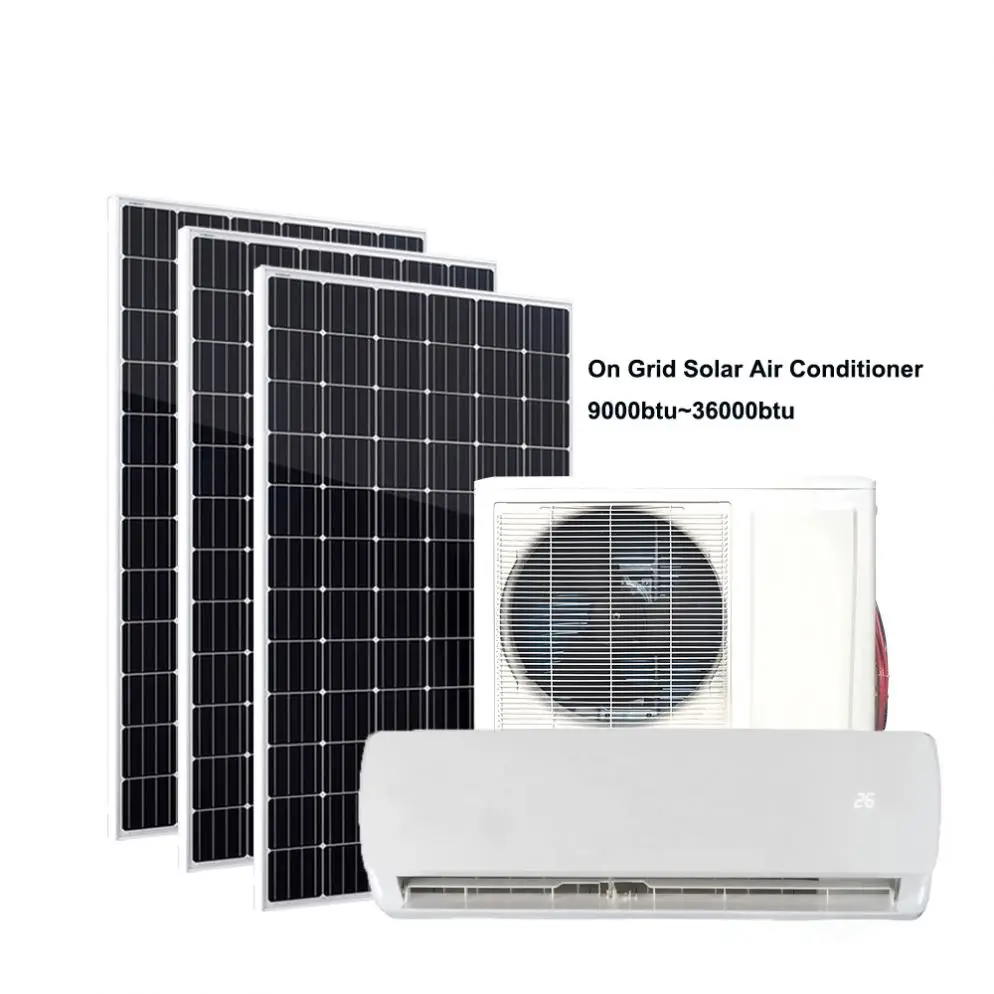 Electrictity-Saving 9000 12000 18000 24000 Btu Home Use on Grid Solar Aircon Air Conditioner Small