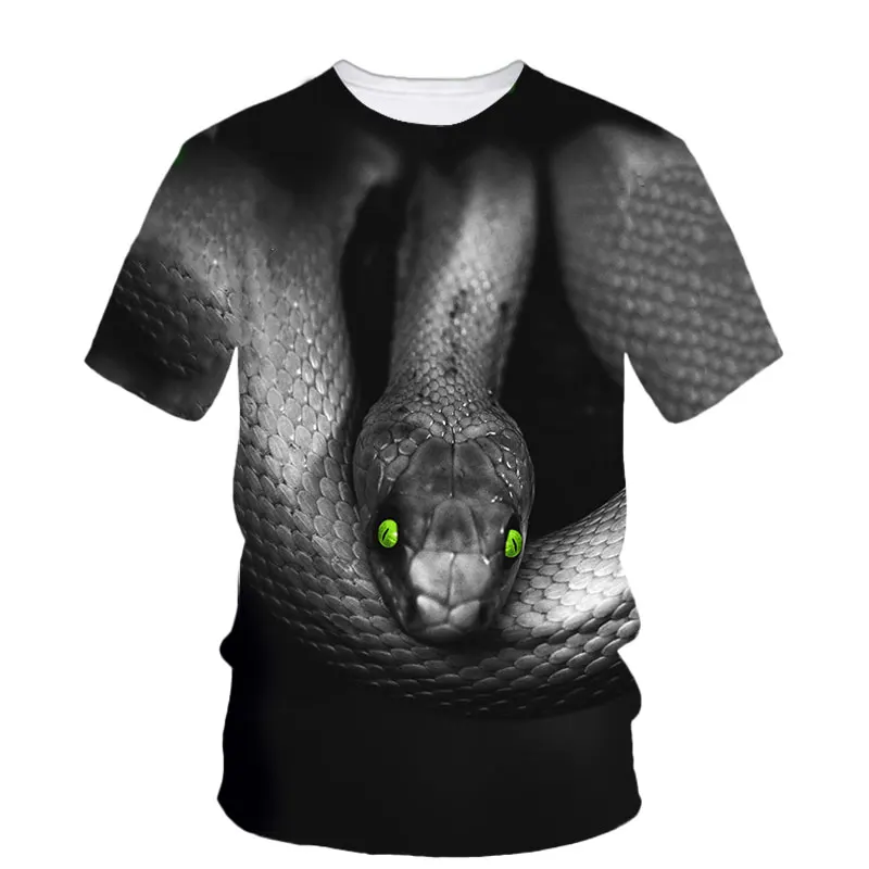 Hip Hop Funny Snake Totem Summer Men\'S T-Shirt Alternative Fashion Street Trend Classic Comfortable Plus Size Short Sleeve 6xl