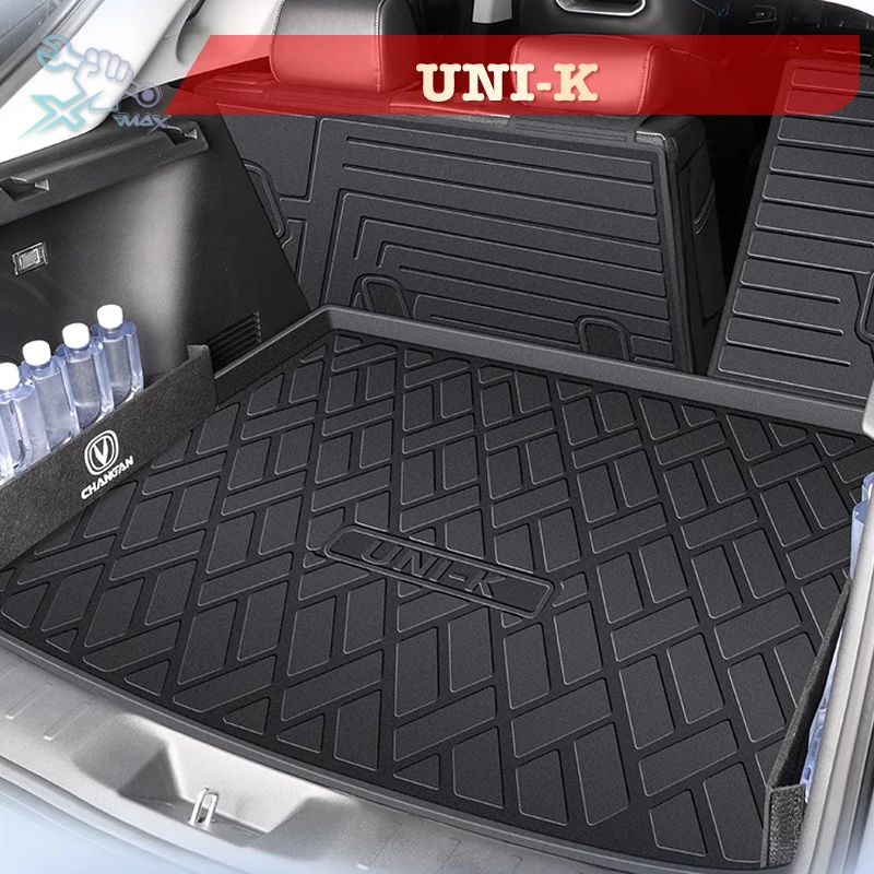 

For Changan UNI-K iDD 2021-2024 TPE Custom Fit Car Trunk Mat All Season Black Cargo Mat 3D Shaped Laser Measured Trunk Liners