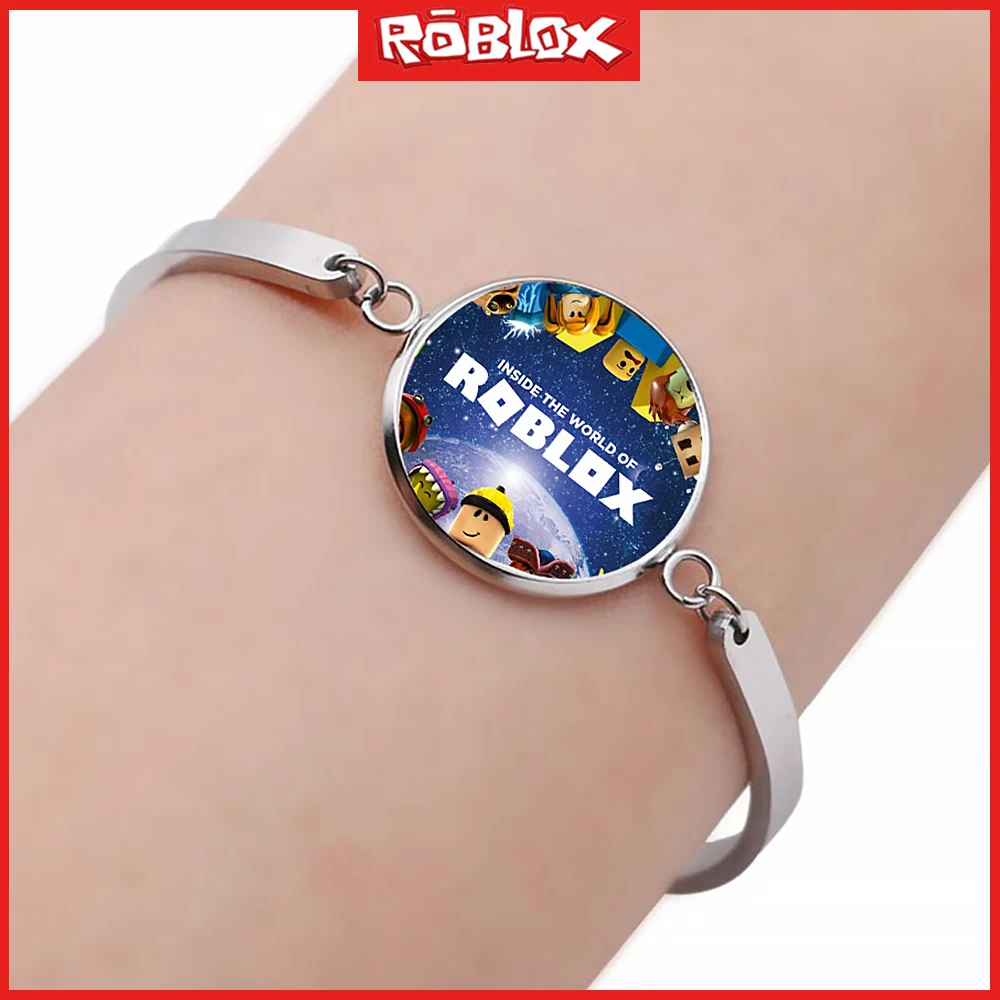 2024 New Game Roblox Cartoon Secondary Creative Fashion Time Gemstone Alloy Bracelet Bracelet Boys Girls Birthday Gift