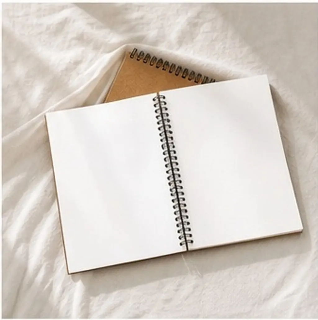 2Pcs Sketchbooks Simple Spiral Notebooks 16K Drawing Paper Pads Drawing Writing Notepads for Students Travel Daily Use