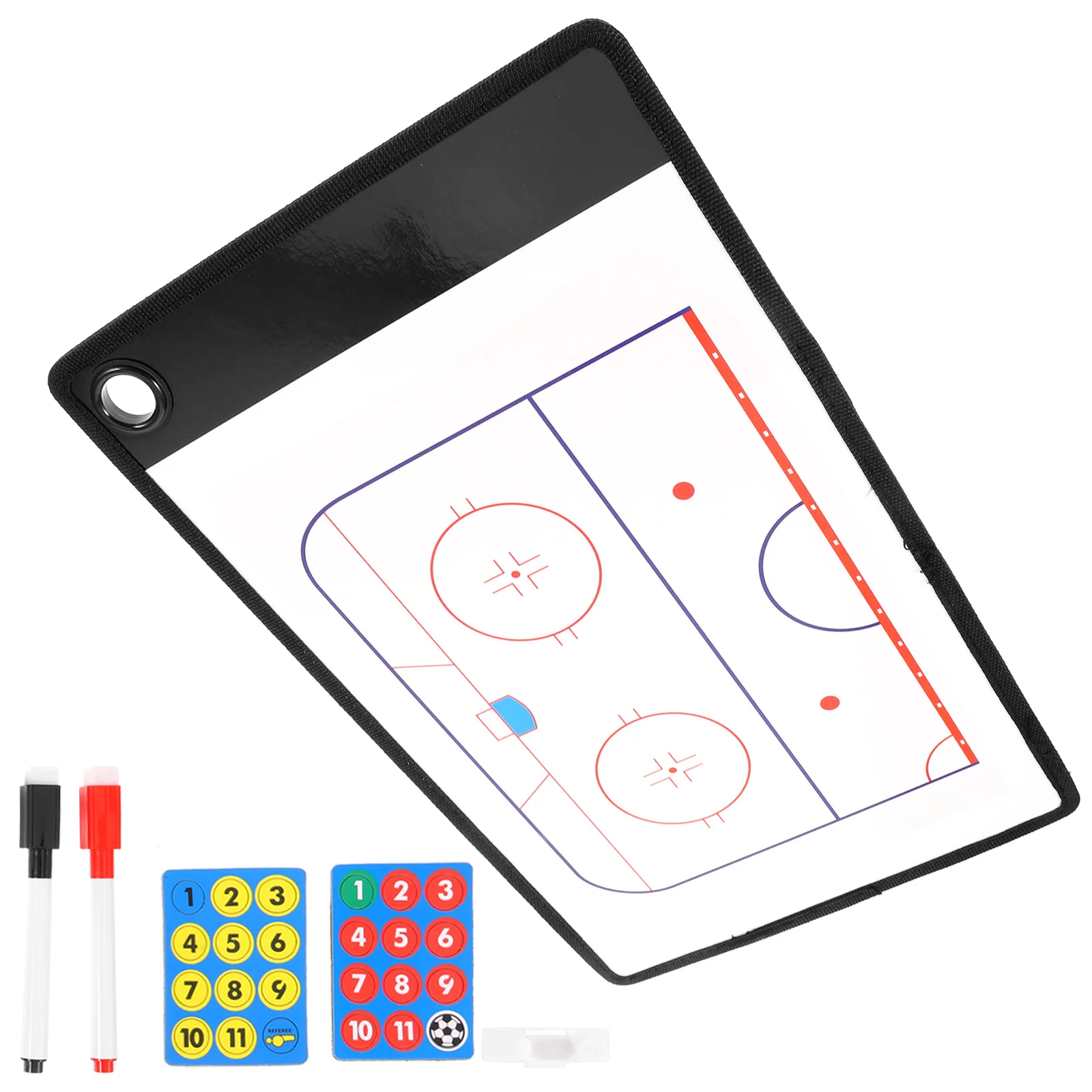 

Hockey Pucks Board Ice Hokey Clipboard Instructing Training Board Strategy White Accessory Coaching