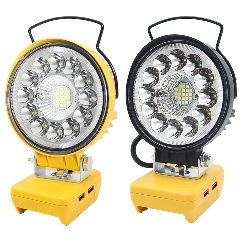 

Для DeWalt 20 В чехол для литиевой батареи, лампа для кемпинга, прожекторы, рабочий свет, фонарик DCB200 DCB180 DCB609, USB Power Bank