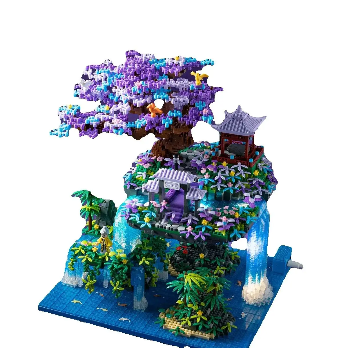 1460 particules, blocs de construction du pavillon des fées, adaptés aux vacances, aux anniversaires, aux cadeaux du nouvel an, aux matériaux Abs, aux blocs de construction de couleurs mélangées