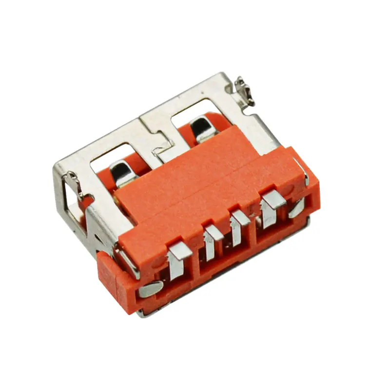 1000Pcs High Current USB 2.0 Type a Female Charging Connector 4 Pin DIP + SMT 10.0mm Short Socket