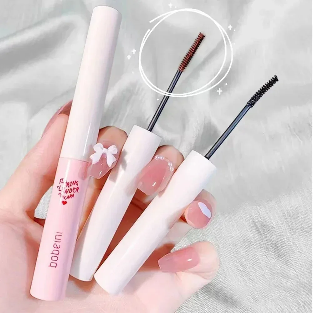 Heallor Waterproof Black Brown Mascara Lasting Matte Quick Dry Ultra-fine Brush Lengthening Eyelash Mascara Lash Extension Makeu