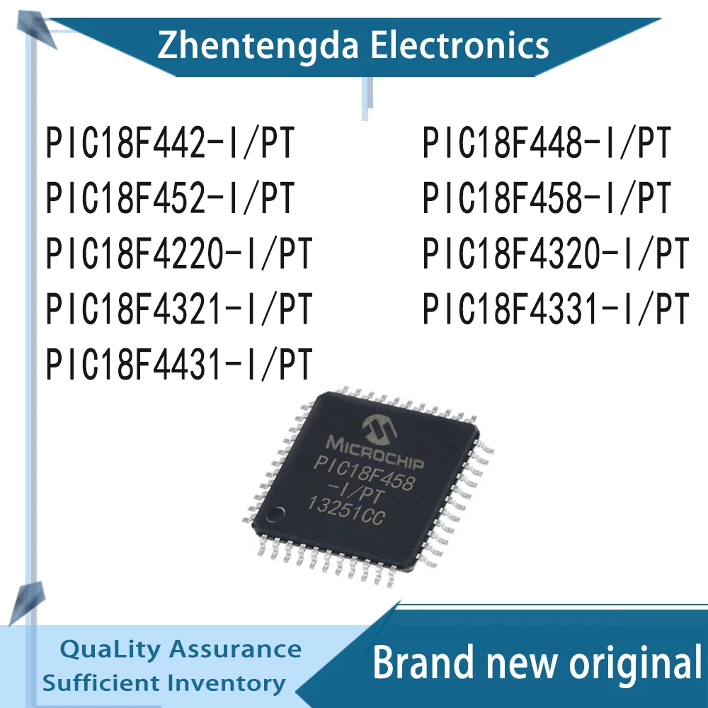 PIC18F442 PIC18F448 PIC18F452 PIC18F458 PIC18F4220 PIC18F4320 PIC18F4321 PIC18F4331 PIC18F4431 IC MCU Chipset TQFP-44