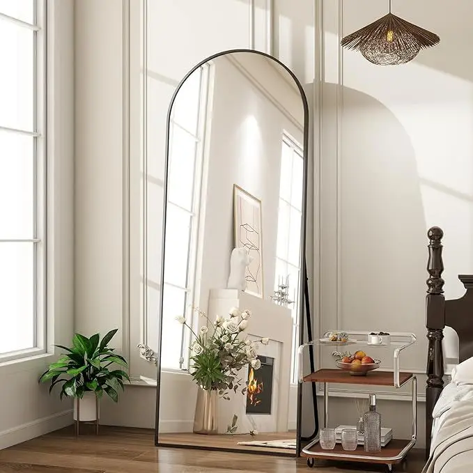 French arch full-length mirror household full-length mirror living room bedroom fitting floor mirror