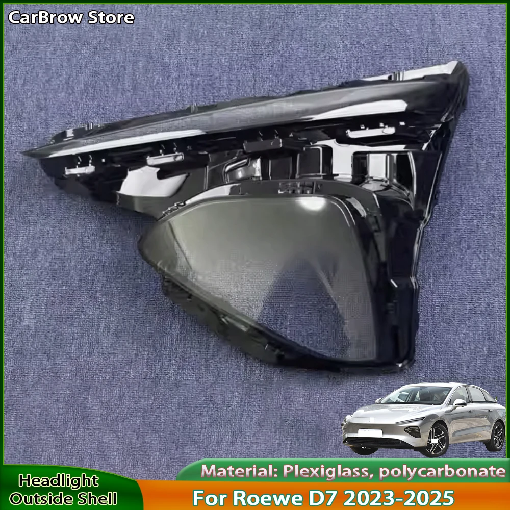 

For Roewe D7 2023 2024 2025 Front Headlight Cover Transparent Headlamp Lamp Shell Replace Original Lampshade Plexiglass
