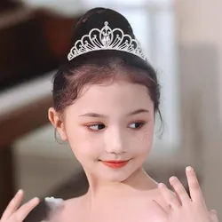 Children Fashion Crystal Crowns Hair Comb Little Princess Pearl Rhinestone  Tiaras For Girls Birthday Party Hair Accessories