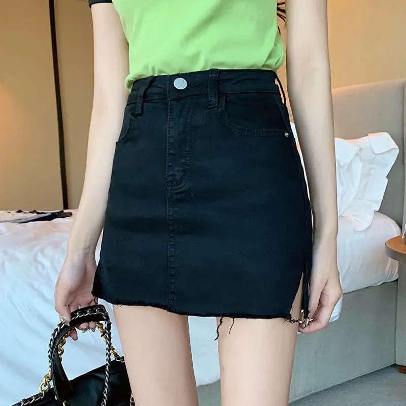 Pantalones cortos de mezclilla para mujer, bolsillos lisos con botones, ropa de calle que combina con todo, Harajuku, nueva cintura alta, dulce moda, estilo coreano Simple