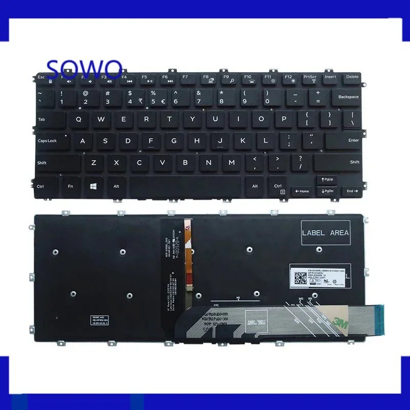 New Keyboard with backlit for DELL 5585 L3400 3310 3390 13-7386 7586 7380 7588 5485