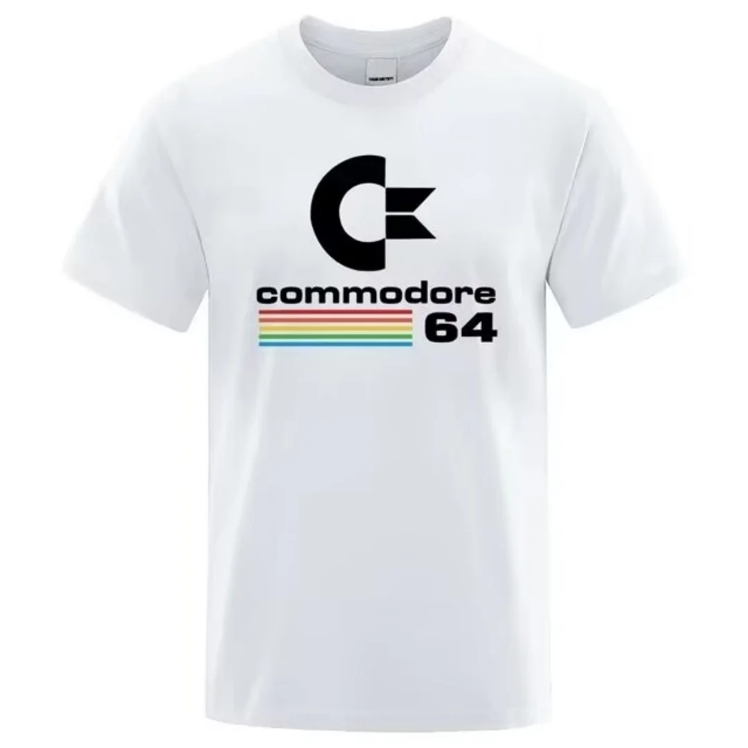 

Summer Commodore 64 Print T Shirt C64 SID Amiga Retro Cool Design Street Short Sleeve Top Tee Cotton Clothing Loose Men T-shirts
