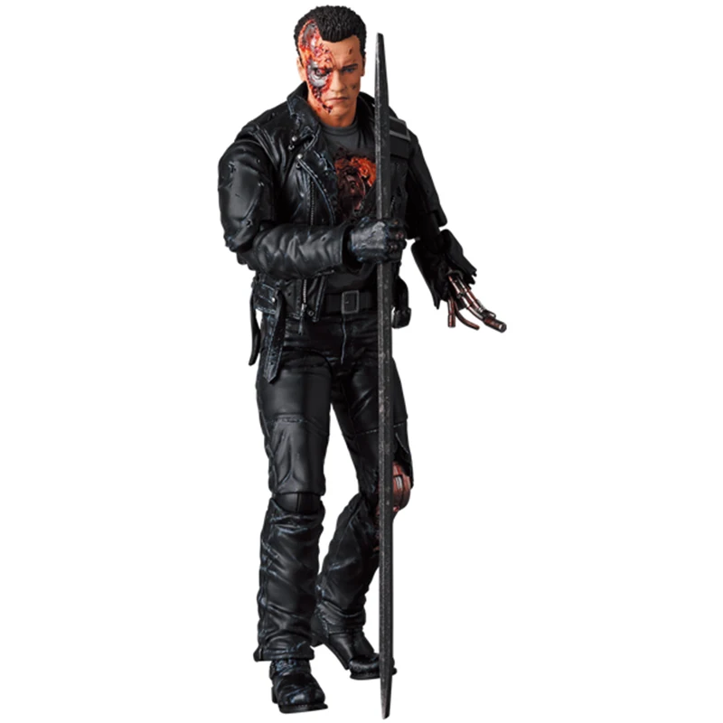 Original  Medicom MAFEX No.191 Terminator T-800 T2 Battle Damage Ver In Stock Anime Action Collection Figures Model Toys