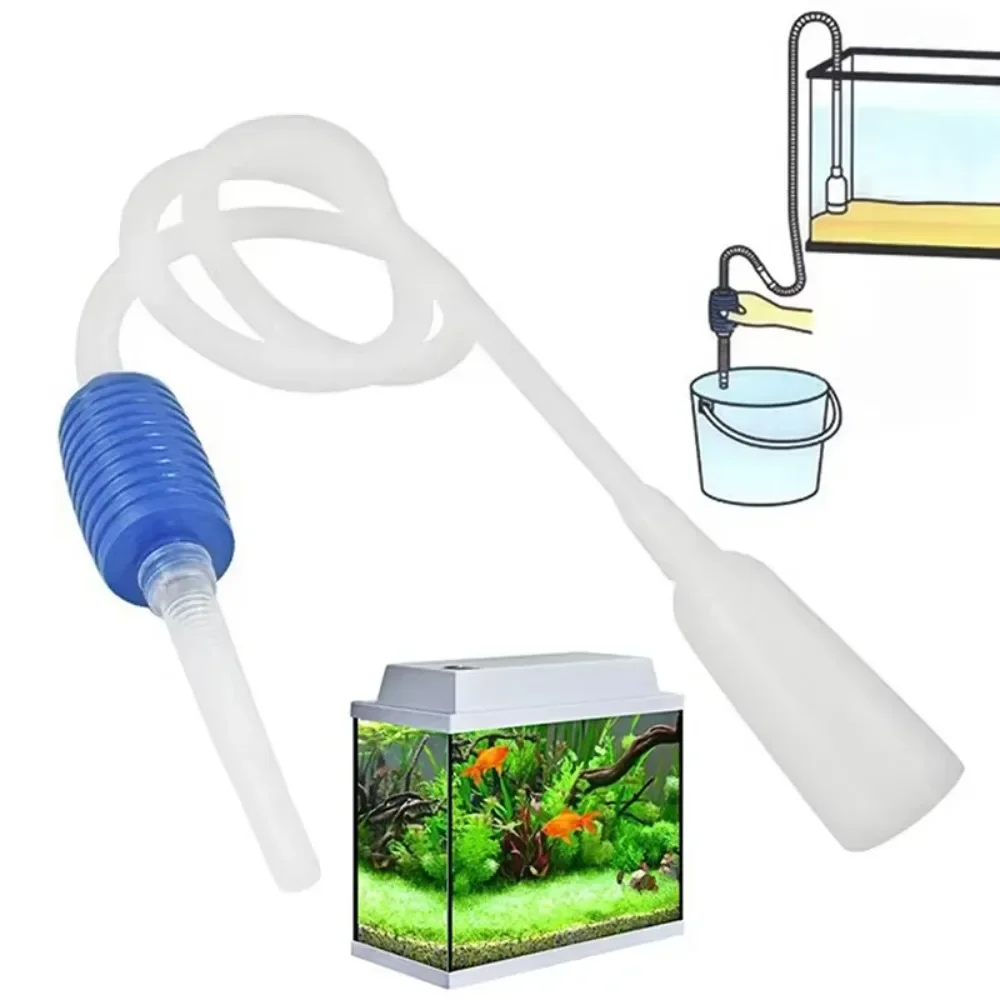 1PC Semi-automatic Aquarium Clean Vacuum Water Change Changer Simple Fish Tank Vacuum Siphon Pump Cleaner Aquarium Tank