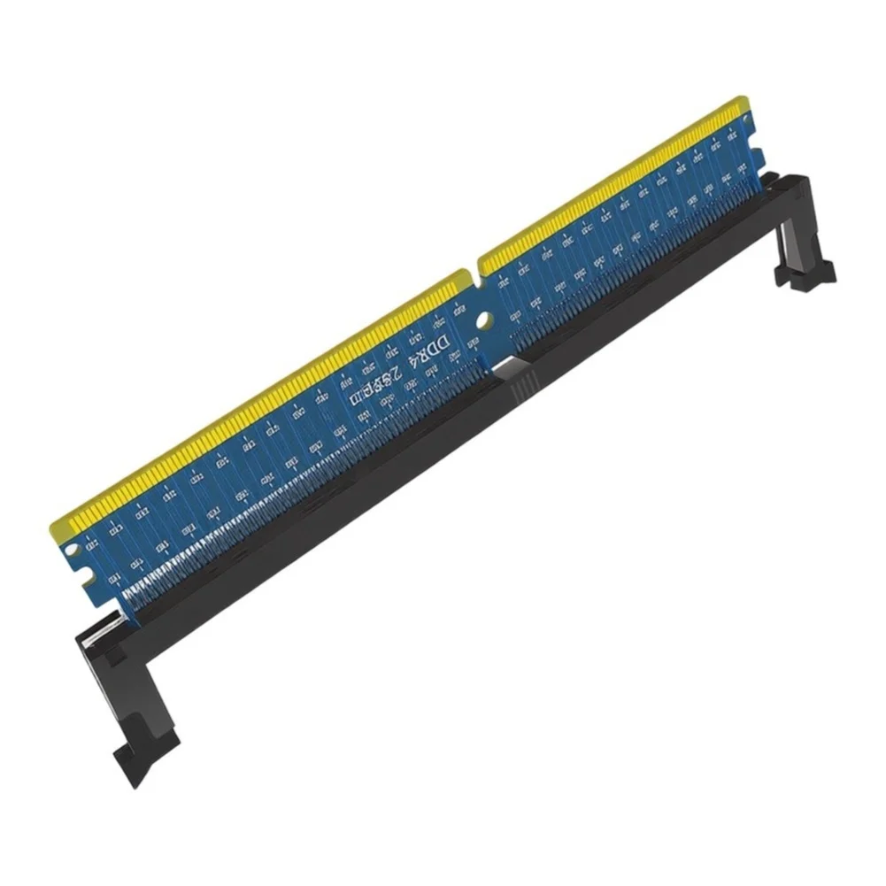 DDR3 DDR4 DDR5 Memory Module Test Card Adapter with Retention Clips and Extension Board for Gold Finger Safety
