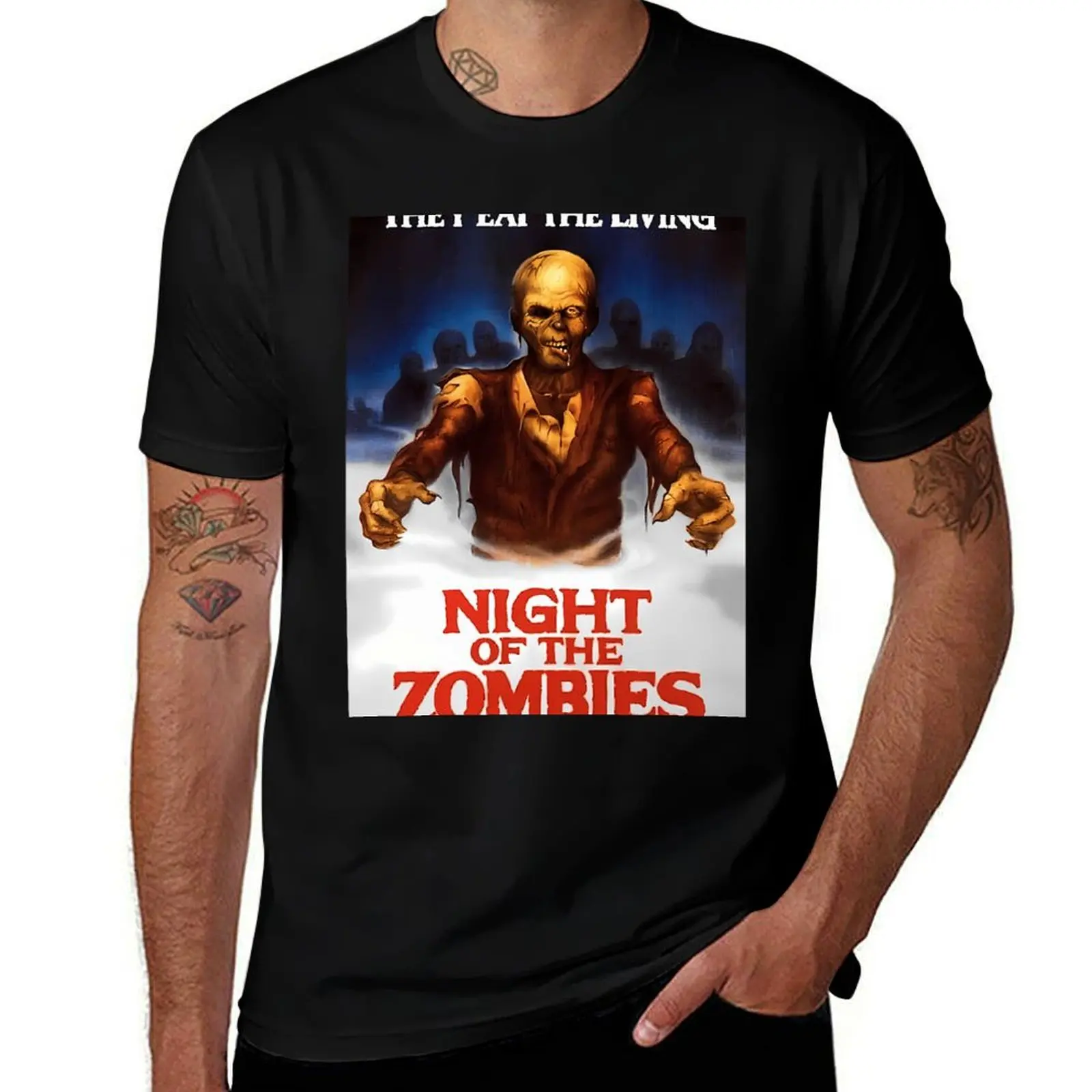 

ZOMBIES t T-Shirt custom shirts man print OF NIGHT cotton THE shirt t