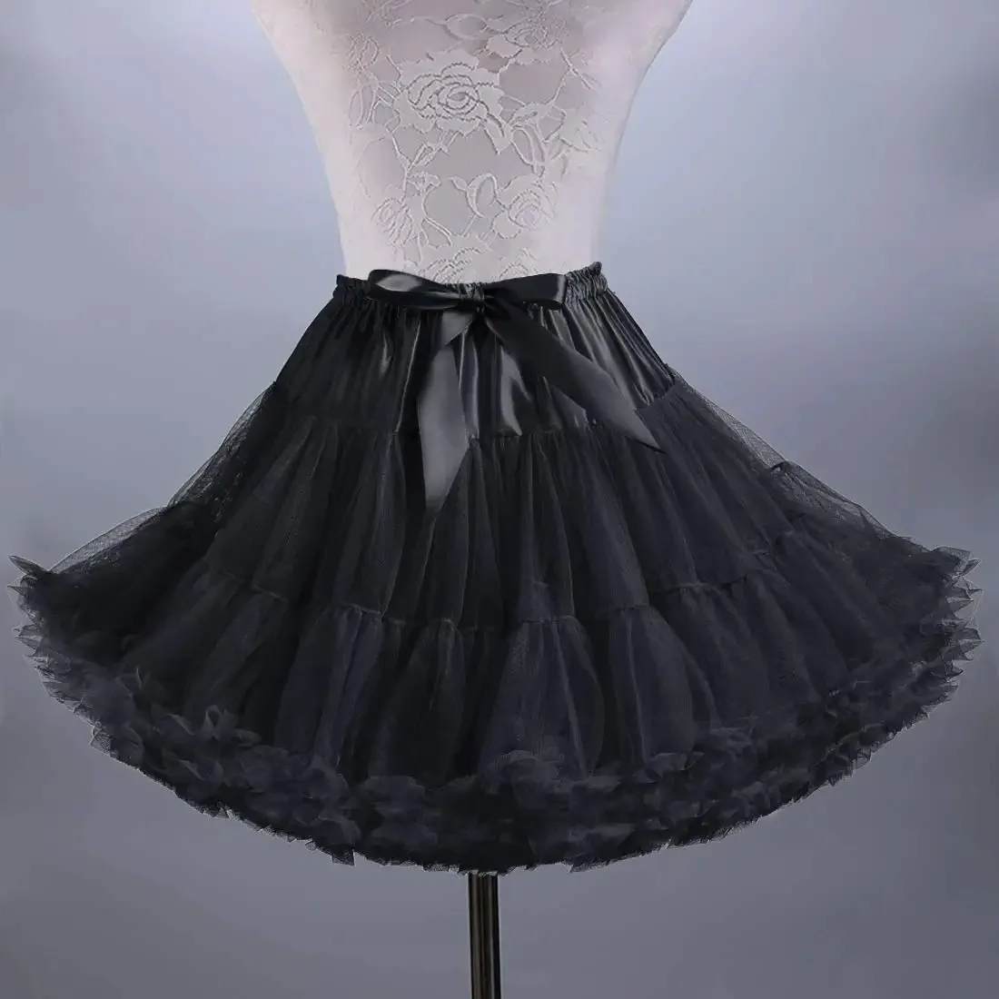 Women's Petticoat Skirt Adult Puffy Tutu Skirt Layered Ballet Tulle Pettiskirts Dress Costume Underskirt