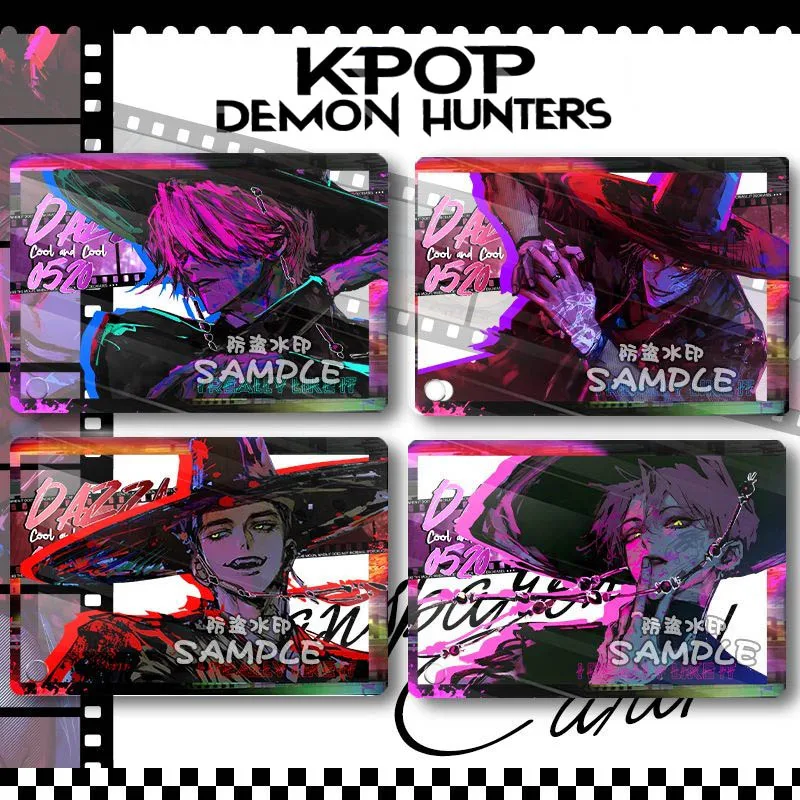 

Anime Movie KPop Demon Hunters Saja Boys Jinu Abby Mystery Romance Baby Cosplay Transparent Acrylic Card Accessories Prop Gift