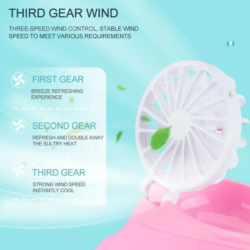 Watch Shape Fan Portable Wrist Strap Mini Watch Hand Held Fan USB Charging Small Rechargeable Fans Kid’s Festival Birthday Gift