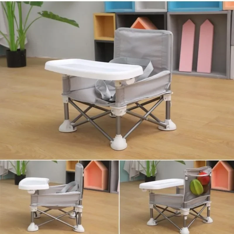 Foldable Portable Baby Chair Dinner Table and Chairs Aluminum Alloy Folding Dining Chair Heightened Dining Chair