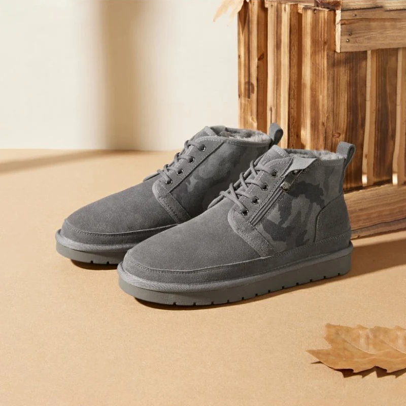 Golden Camel Men Snow Boots Winter Sneakers Sports Shoes Cotton Wool Mans Footwear High Quality Non-slip Casual Warm Outdoor