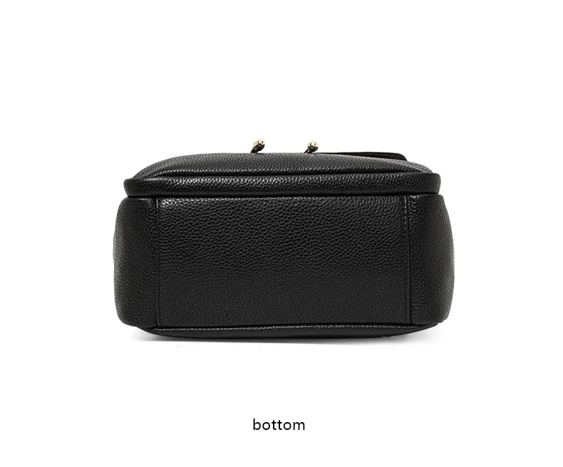 Aidanni Minimalistischer Stil Schwarzer Rucksack aus Vollnarbenleder für Damen, 2026 Neue Mode Lässige Reisetasche – Detail 11