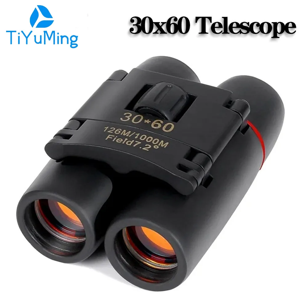 Professional 30x60 Telescope Mini Compact Folding Binoculars HD Portable for Child Outdoor Bird Watching Camping Travel Gift