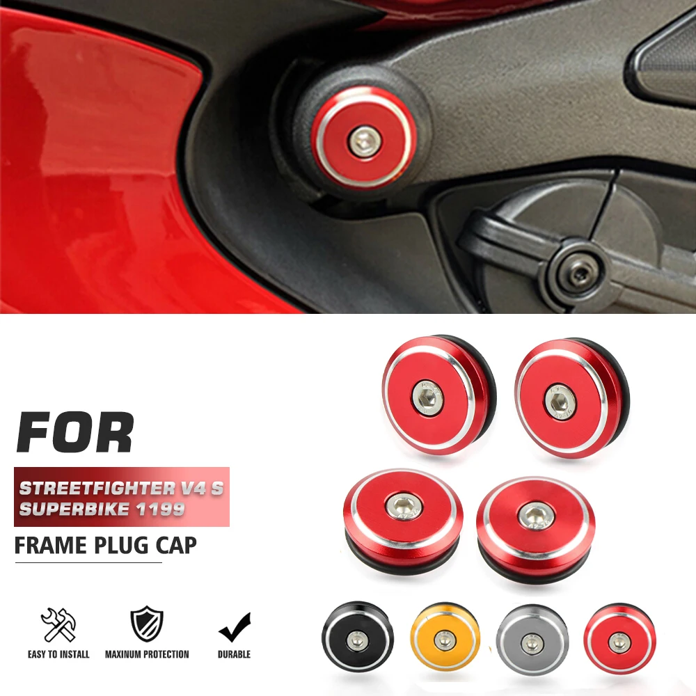 

Frame Hole Cover Caps Plug For Ducati SUPERBIKE Panigale 899 959 1199 1199S 1199R 1299 1299S V4 Aluminum Motorcycle Accessories