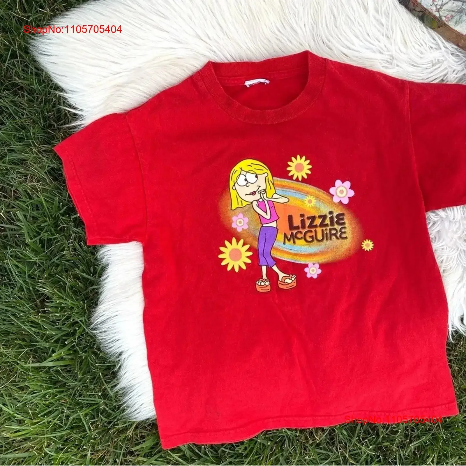 NEW Lizzie McGuire Cartoon T shirt S 5XL long or short sleeves vintage Washed Top For Everyday Wear Stretched Comfortable