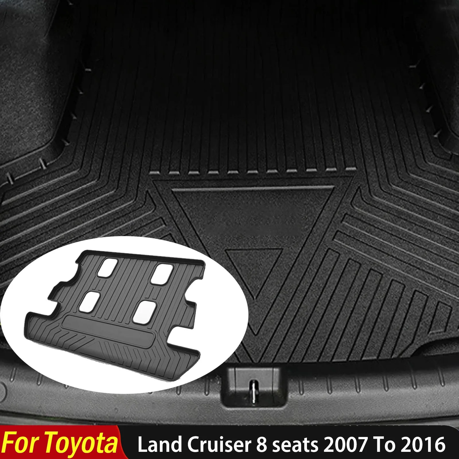 

For Toyota Land Cruiser 8 seats 2007-2016 Car Trunk Protector Liner Mat TPE Waterproof Car Trunk Boot Seat Cover Cushion Trunk