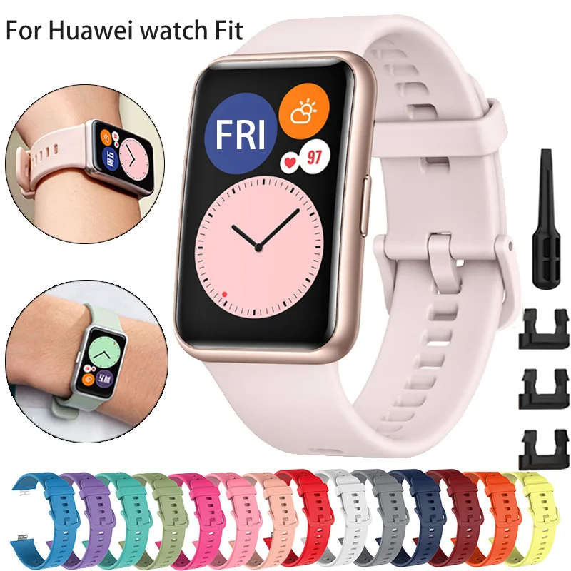 Correa de silicona para reloj Huawei, pulsera de repuesto para reloj inteligente, 1 correa de regalo