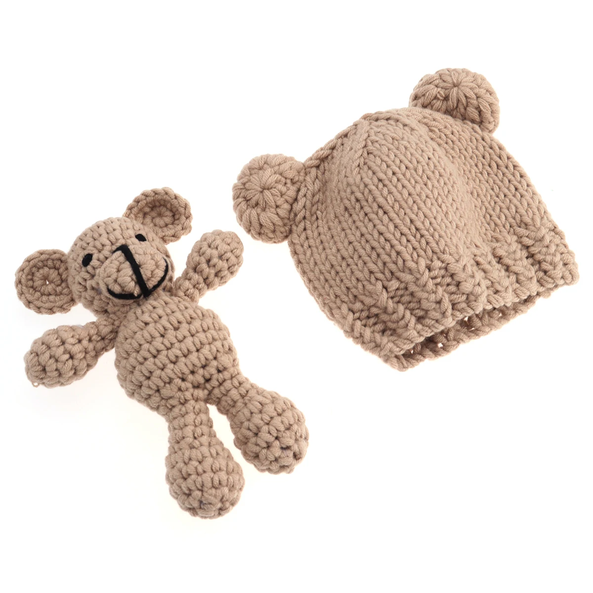 

Newborn Baby Photo Props Knitted Hat for 0-3 Months Photography Cap Lovely Ears Comfortable Infant Wear Premium Material
