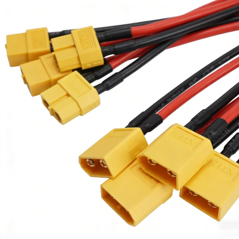 4pcs XT60 Battery Male Female Connector Plug - 10cm 14AWG Silicone Wire Cable for RC Airplane Lipo Battery ESC FPV Drone Expand