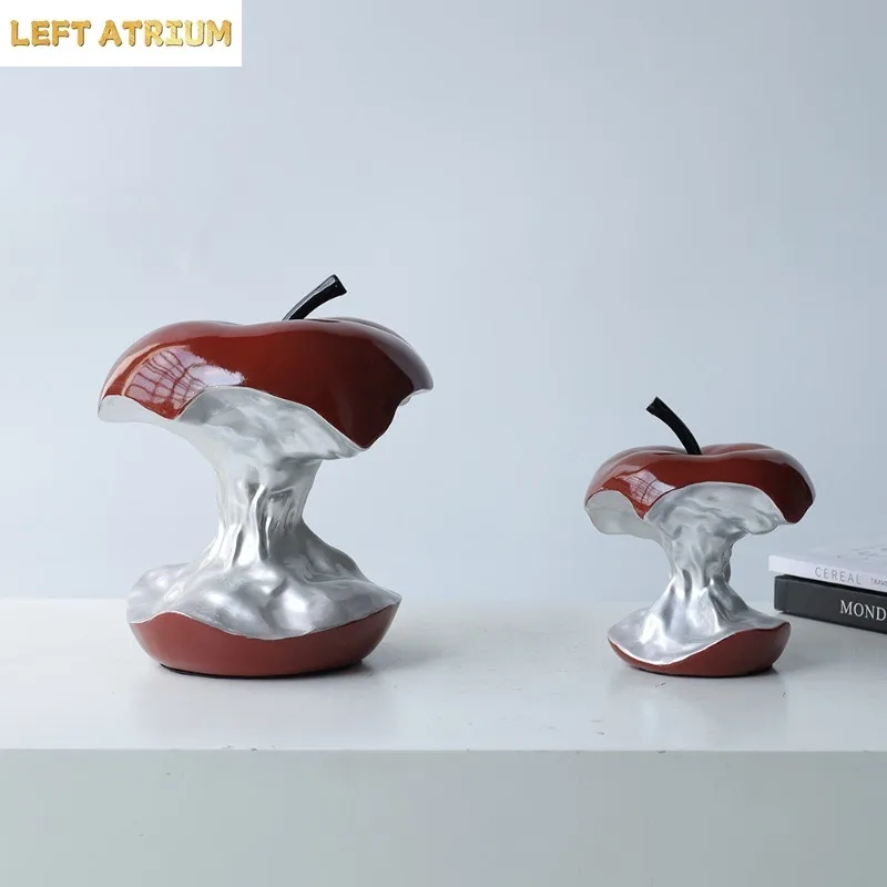 European Resin Apple Sculpture Artificial Fruit Ornament Delicate Living Room Wine Cabinet Office Apple Ornament Home Decoration