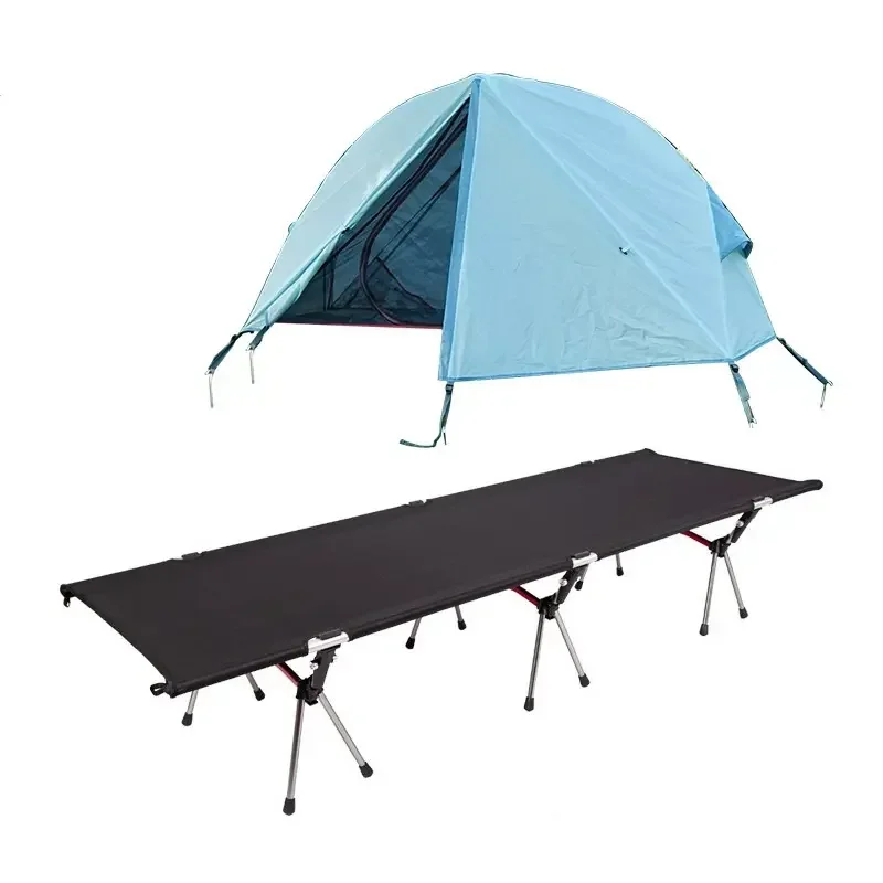 Venta caliente personalizada al aire libre impermeable de una sola capa fuera del suelo tienda cuna con cama para traje de Camping