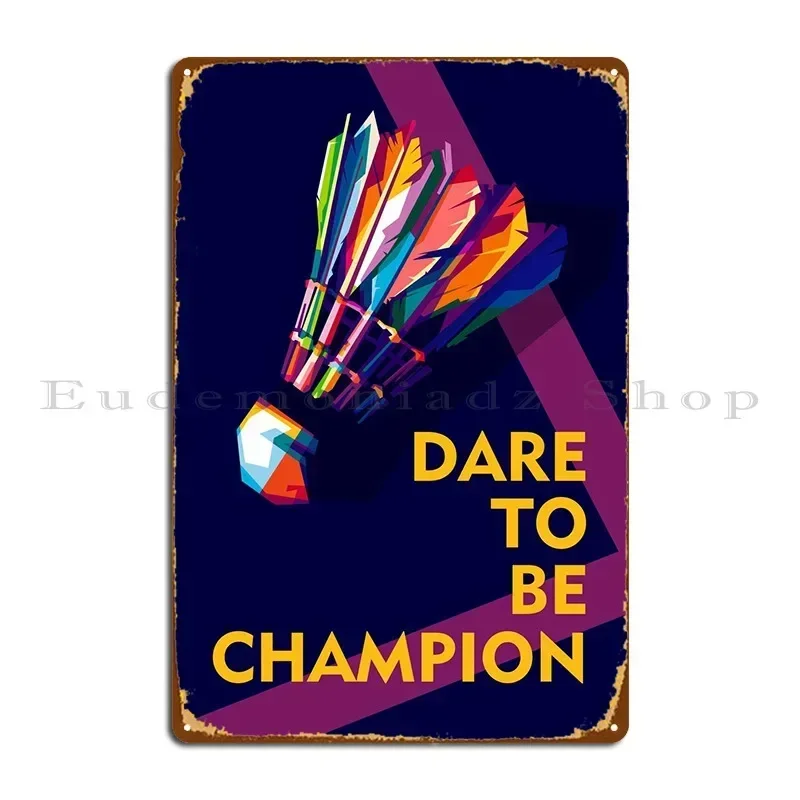Badminton Metal Plaque Poster Decoration Cinema Wall Decor Design Cinema Tin Sign Poster