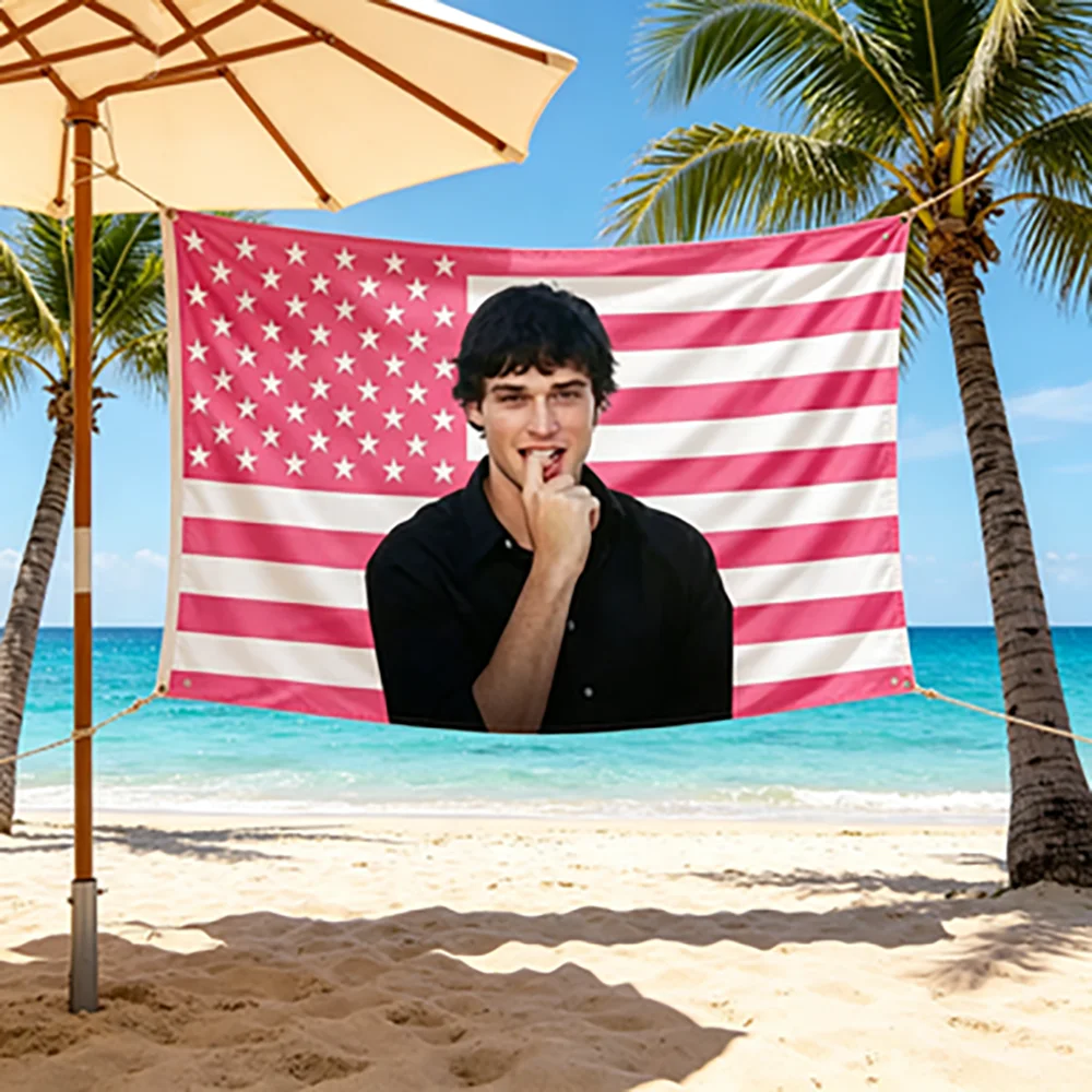 1pc Pink American Flag Tapestry Featuring Smallville Clark Kent - Eye-catching Aesthetic Wall Decor Wall Hanging for Home Decor
