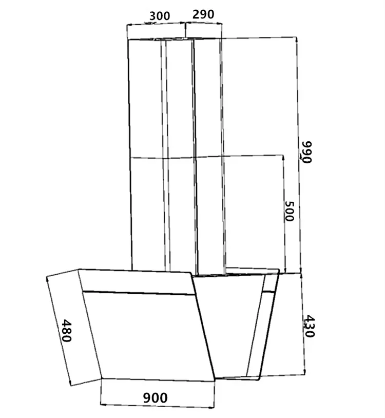 

Restaurant kitchen chimney 430 Stainless steel with Aluminum filters cooker hood