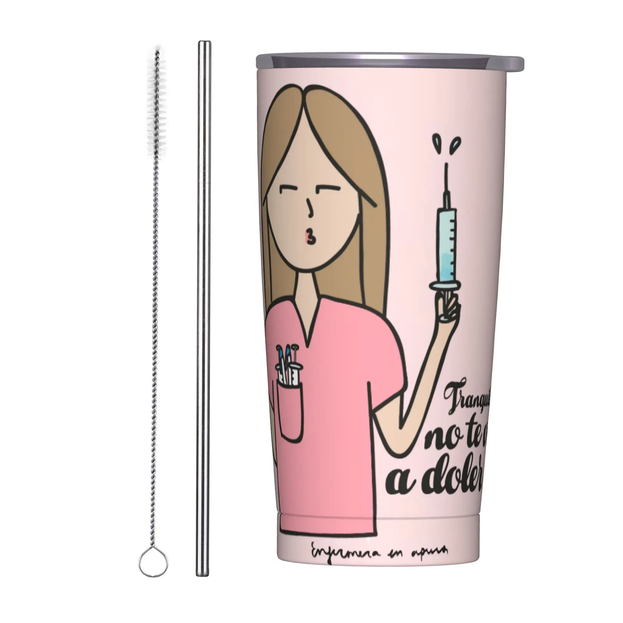 

Enfermera En Apuros Doctor Nurse Medical Tumbler Vacuum Insulated Spill Proof Office Home Mugs Tags Water Bottle 20oz