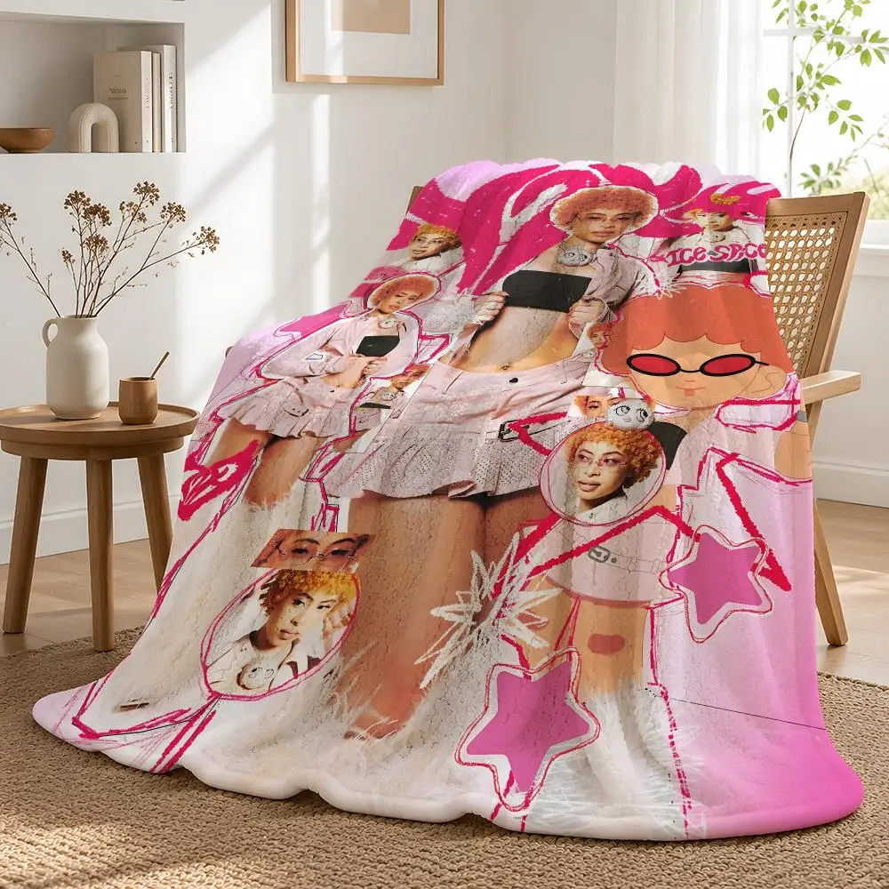 Rapper I-Ice Spice Light Warmth Creative Reading Corner Companion Aesthetic Patterned Guest Room Throw Throw
